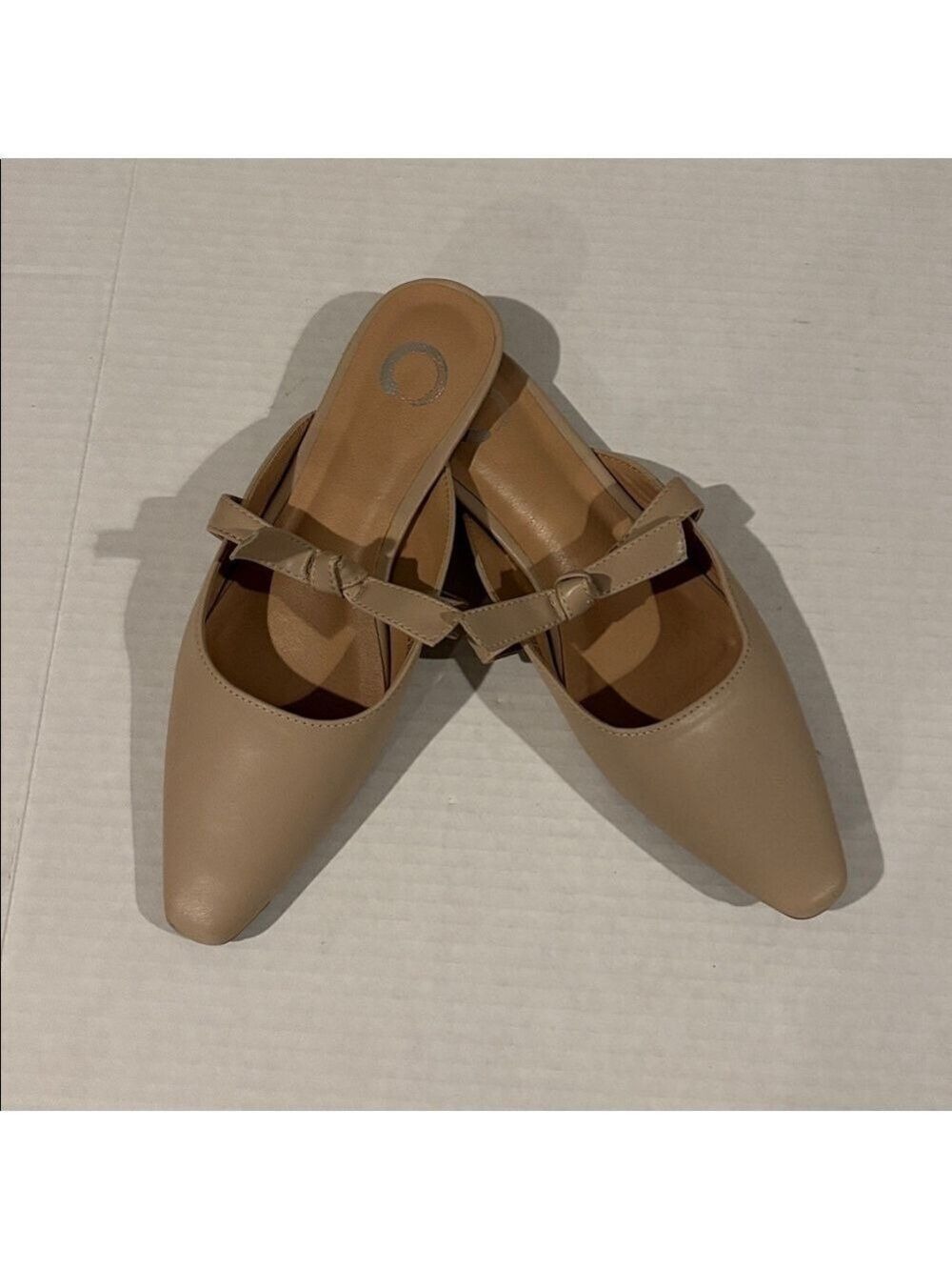 Brinley Co. Tan Mailee Vegan Leather Flat Rounded Square Toe Mule - Size 6.5 - Picture 6 of 8